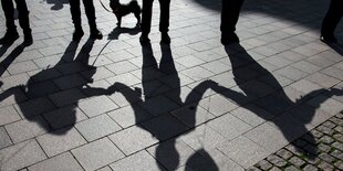 Schatten von Menschen