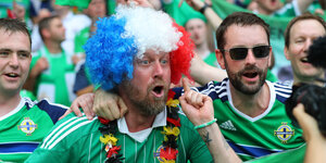 Nordirische Fans beim Spiel gegen Deutschland