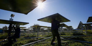 Bau einer Solarenenergie-Anlage