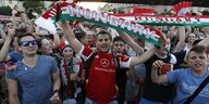 Ungarische Fans feiern das Unentschieden gegen Portugal in der Vorrunde.