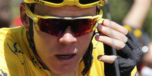 Nahaufnahme von Christopher Froome bei der Tour de France