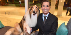 Lassie, der Fernsehhund, bei einer US-amerikanischen Fernsehgala