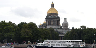 Die Isaakkathedrale in St. Petersburg.