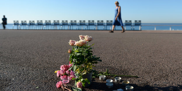 Blumen am Strand von Nizza