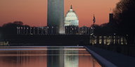 Sonnenuntergang vor dem US-Kapitol