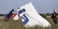 Wrackteile des Flugzeugs MH17
