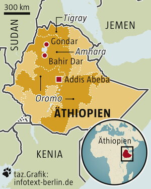 Landkarte von Äthiopien Landkarte von Äthiopien