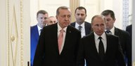 Putin und Erdogan in St. Petersburg