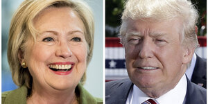Die demokratische Kandidation Hillary Clinton und der Republikaner Donald Trump