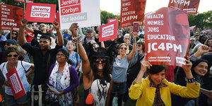 Unterstützer von Jeremy Corbyn bei einer Veranstaltung in Islington