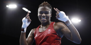 Nicola Adams in Siegerpose