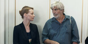 Sandra Hüller als Ines und Peter Simonischek als Toni in einer Szene des Films "Toni Erdmann"