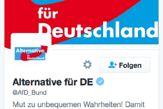 Ein Screenshot-Ausschnitt zeigt das Facebook-Profils der Alternativen für Deutschland