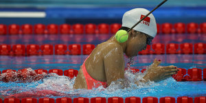 Eine chinesische Schwimmerin