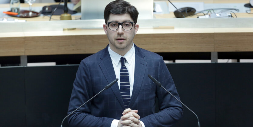 Chistopher Lauer im Berliner Abgeordnetenhaus