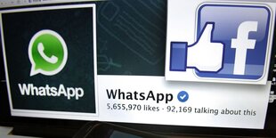 Die Facebook-Seite von Whatsapp