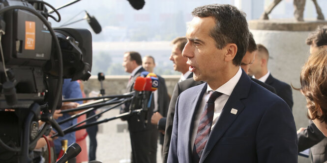 Der österreichische Bundeskanzler Christian Kern beim EU-Gipfel in Bratislava Mitte September