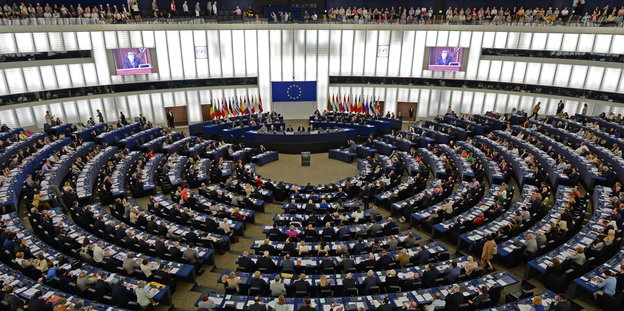 Der Plenarsaal des Europaparlaments