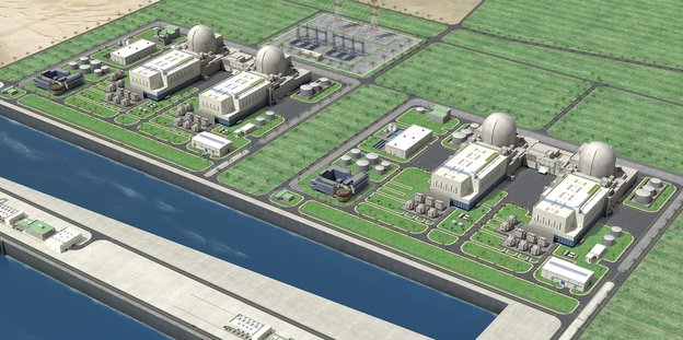 Ein Modell der Atomanlage in den Vereinigten Arabischen Emirate