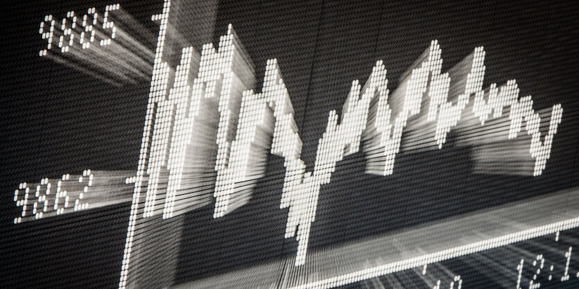 Die Anzeigetafel der Börse in Frankfurt