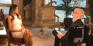 Melania Trump im Gespräch mit CNN-Moderator Anderson Cooper