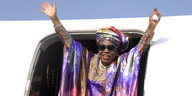 2012: Die damalige First Lady kehrt von einer Deutschlandreise nach Abuja zurück.