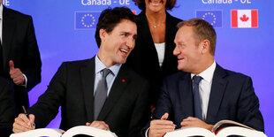 Justin Trudeau und Donald Tusk