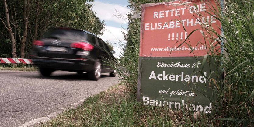 Protest gegen Wohnungen in der Elisabeth-Aue