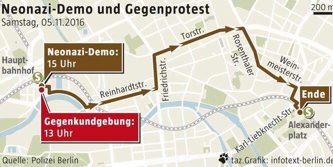 Demo-Route am Samstag