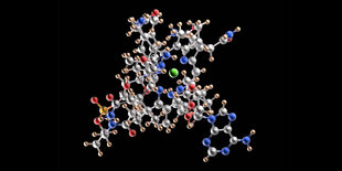 Ein Computermodell des B-12-Vitamin-Molueküls