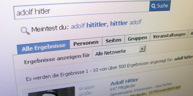 Facebook-Seite mit rechtsextremer Gruppe