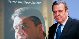 Gerhard Schröder vor Gabriel-Bild