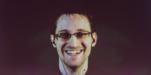 Das Gesicht von Edward Snowden