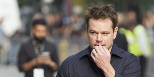 Schauspieler Matt Damon mit struppigem Haar