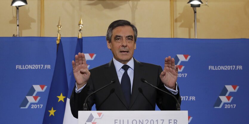 François Fillon am Rednerpult