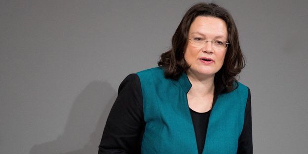 Andrea Nahles im Bundestag
