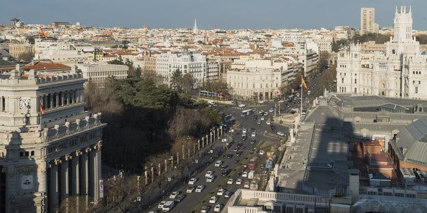 Luftaufnahme der Innenstadt von Madrid