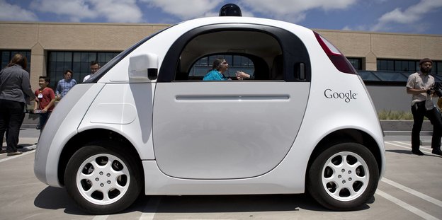 Ein Prototyp des selbstfahrenden Autos von Google.