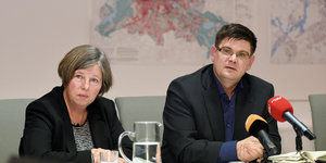 Andrej Holm und Stadtentwicklungssenatorin Katrin Lompscher