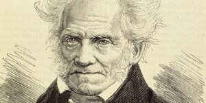 Eine Zeichnung von Arthur Schopenhauer