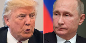 Donald Trump und Wladimir Putin im Porträt
