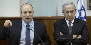 Israels Premierminister Netanjahu und sein Erziehungsminister Naftali Bennett