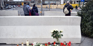 Betonbarriere am Berliner Breitscheidplatz