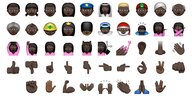 Eine Übersicht über alle Emojis mit schwarzer Hautfarbe