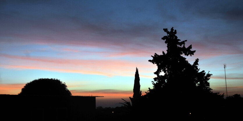 Ein Abendhimmel in Mexiko-Stadt