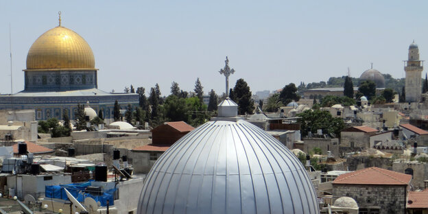 Altstadt von Jerusalem. Im Hintergrund die Al-Aksa Moschee