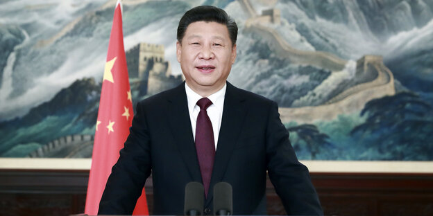 Der chinesische Staatspräsident Xi Jinping bei seiner Neujahrsrede
