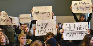 Studierende protestieren für Andrej Holm