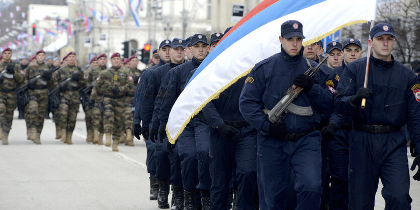 Parade anlässlich des 25. Unabhängigkeitstages der Republika Srpska am 9. Januar 2017 in Banja Luka