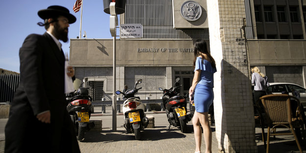 Ansicht der US-Botschaft in Tel Aviv